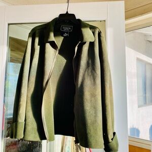 Coaco New York Fleece Zip Jacket Women’s XL Forest Green Lightweight Coat